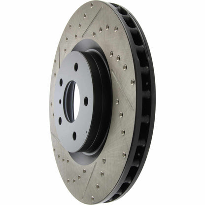 StopTech Sport Drilled/Slotted Brake Rotor; Front Right