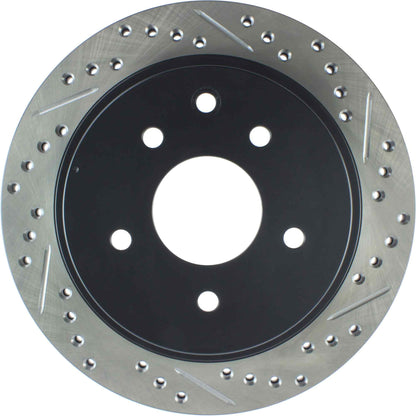 StopTech Sport Drilled/Slotted Brake Rotor; Rear Left