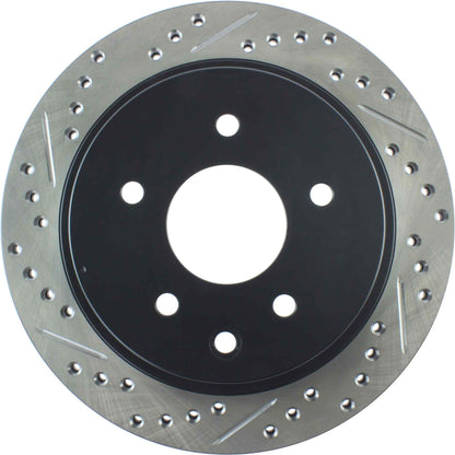 StopTech Sport Drilled/Slotted Brake Rotor; Rear Right