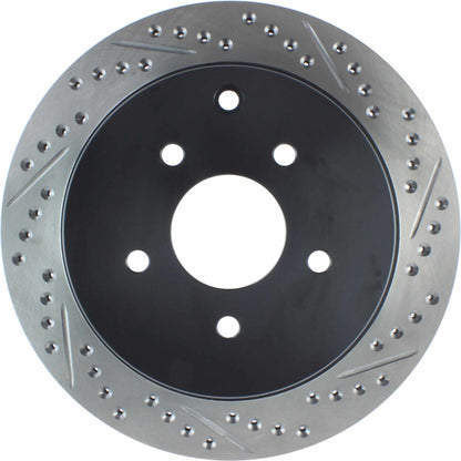 StopTech Sport Drilled/Slotted Brake Rotor; Rear Left