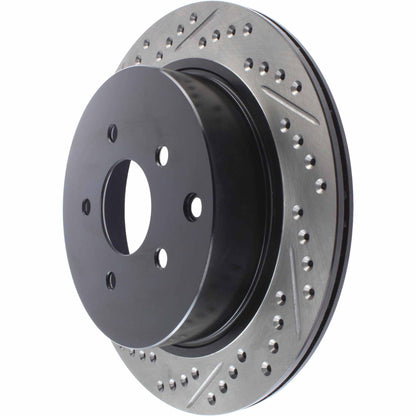 StopTech Sport Drilled/Slotted Brake Rotor; Rear Right