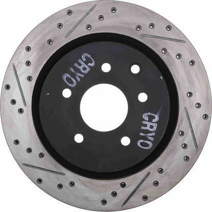 StopTech Sport Cryo Drilled/Slotted Brake Rotor; Rear Right