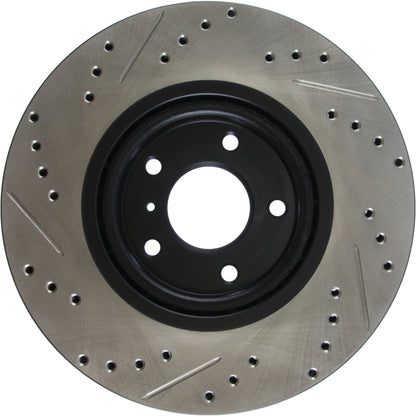 StopTech Sport Drilled/Slotted Brake Rotor; Front Left