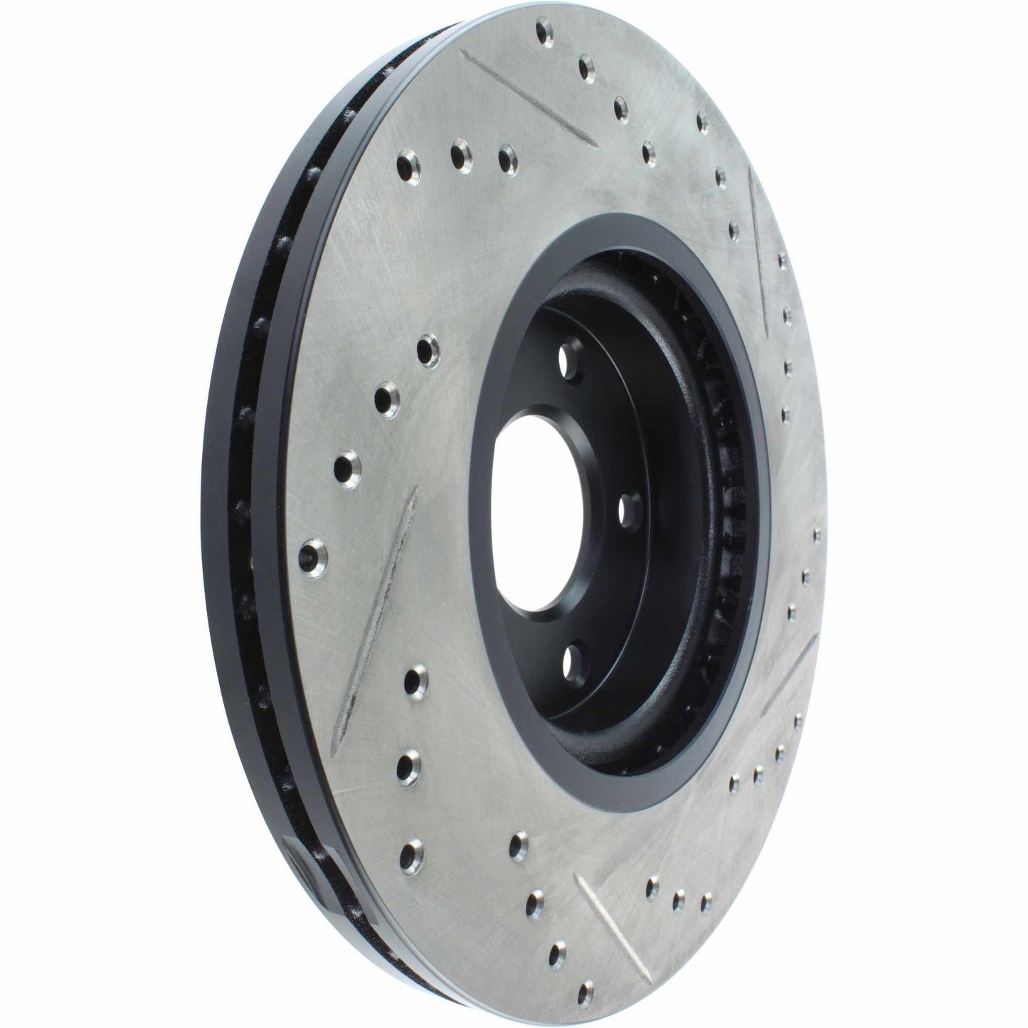 StopTech Sport Drilled/Slotted Brake Rotor; Front Right