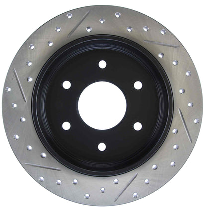 StopTech Sport Drilled/Slotted Brake Rotor; Rear Left