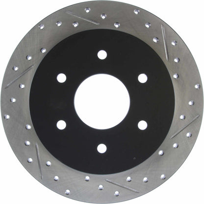 StopTech Sport Drilled/Slotted Brake Rotor; Rear Left