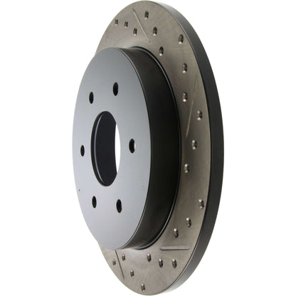 StopTech Sport Drilled/Slotted Brake Rotor; Rear Left
