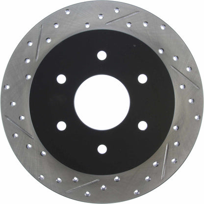 StopTech Sport Drilled/Slotted Brake Rotor; Rear Right