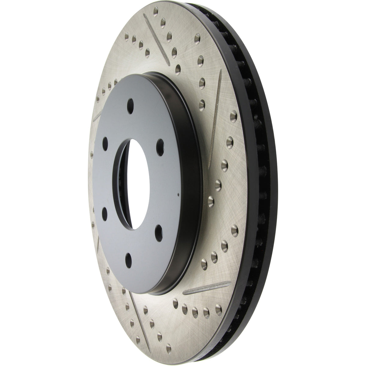 StopTech Sport Drilled/Slotted Brake Rotor; Front Left