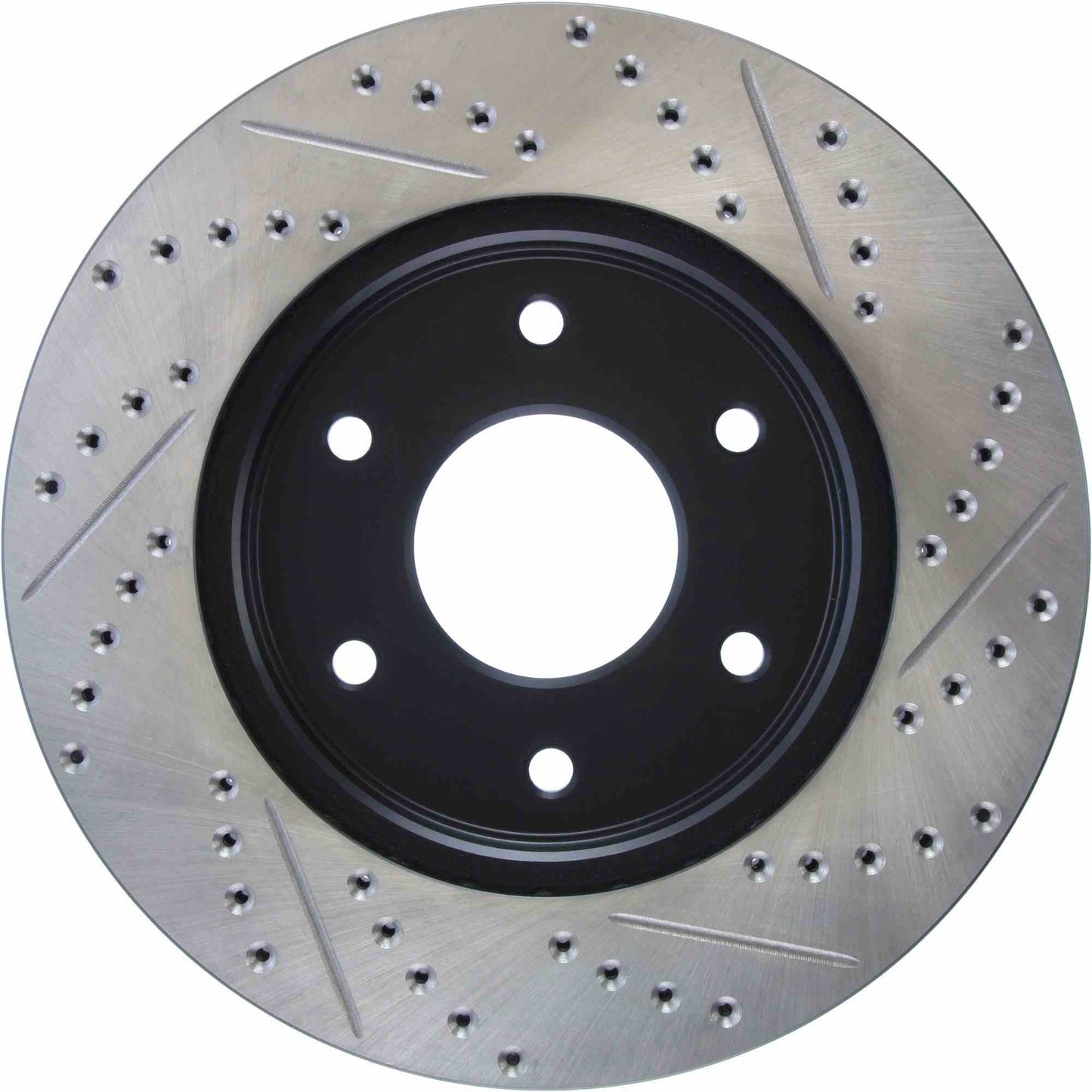 StopTech Sport Drilled/Slotted Brake Rotor; Front Right