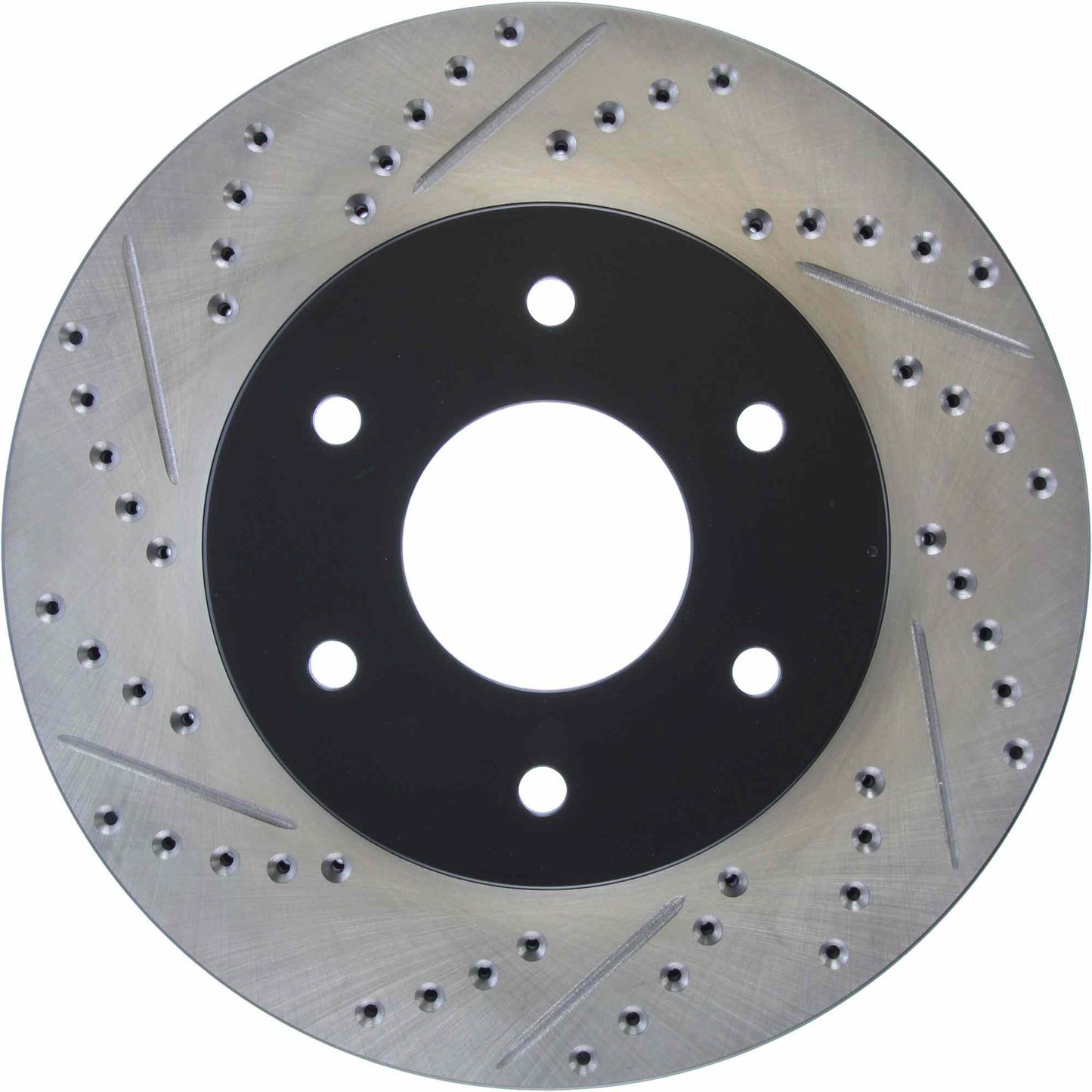 StopTech Sport Drilled/Slotted Brake Rotor; Front Right