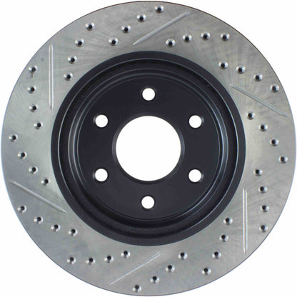 StopTech Sport Drilled/Slotted Brake Rotor; Front Left