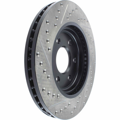 StopTech Sport Drilled/Slotted Brake Rotor; Front Left