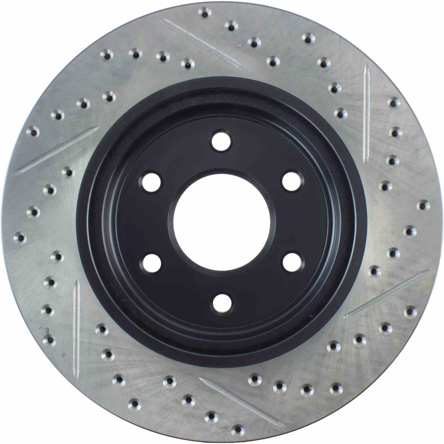 StopTech Sport Drilled/Slotted Brake Rotor; Front Right