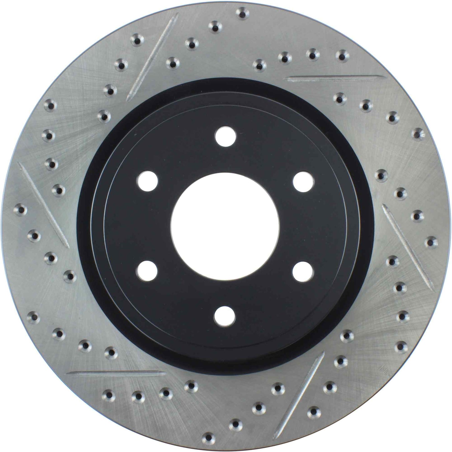 StopTech Sport Drilled/Slotted Brake Rotor; Front Right