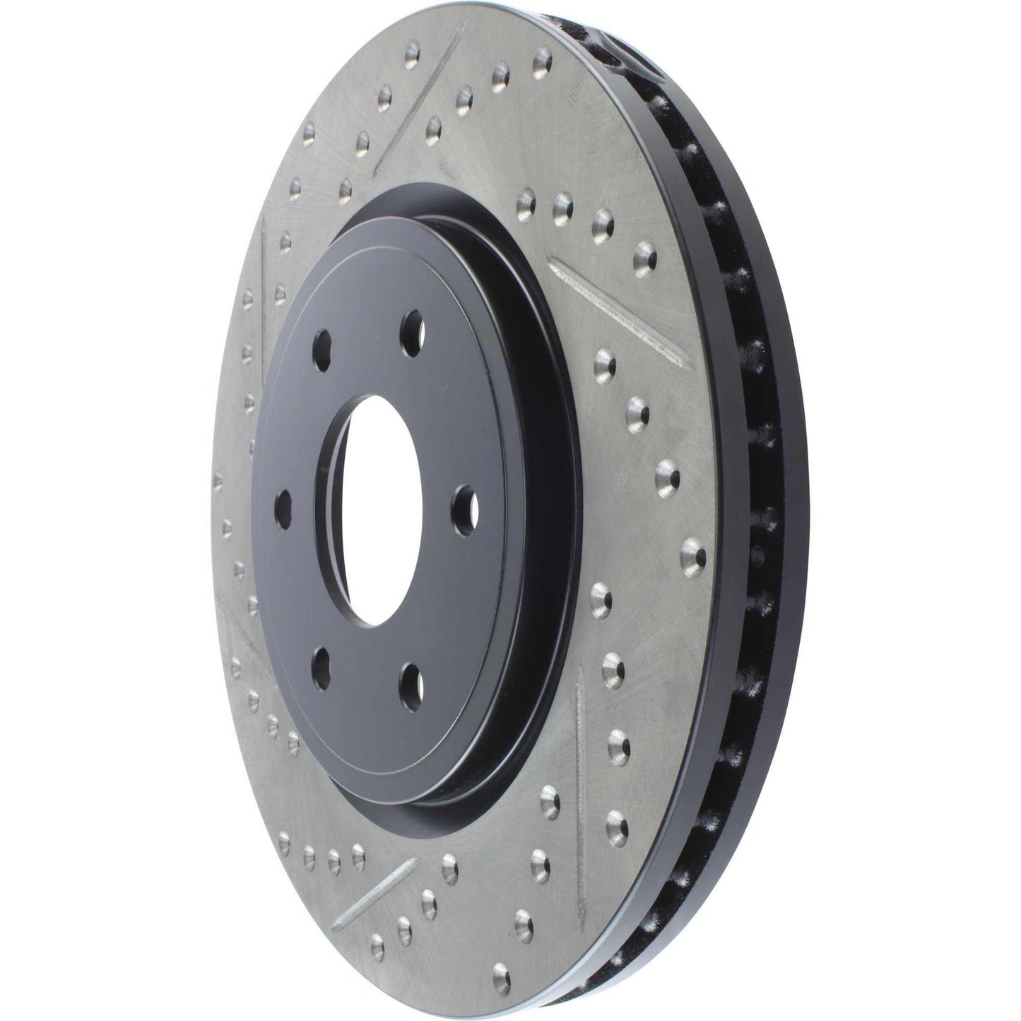 StopTech Sport Drilled/Slotted Brake Rotor; Front Right