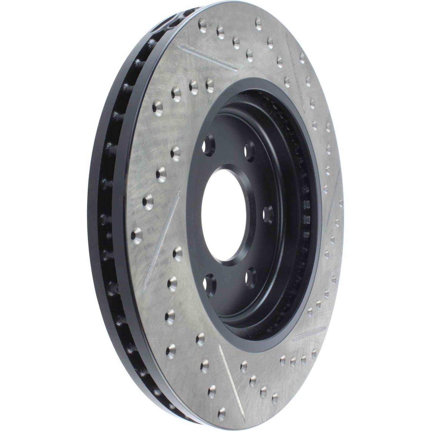 StopTech Sport Drilled/Slotted Brake Rotor; Front Right