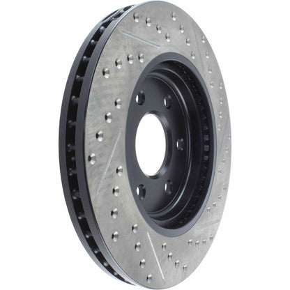 StopTech Sport Drilled/Slotted Brake Rotor; Front Right