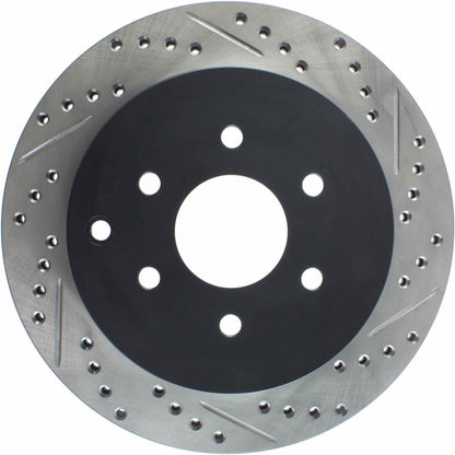 StopTech Sport Drilled/Slotted Brake Rotor; Rear Left