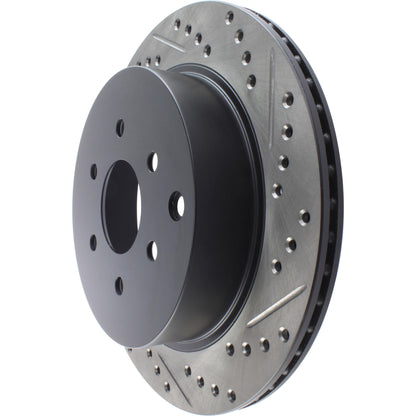 StopTech Sport Drilled/Slotted Brake Rotor; Rear Left