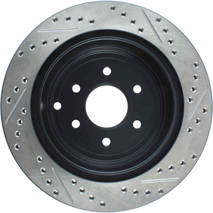 StopTech Sport Drilled/Slotted Brake Rotor; Rear Right