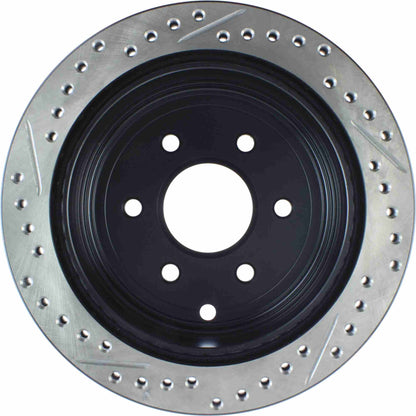 StopTech Sport Drilled/Slotted Brake Rotor; Rear Left