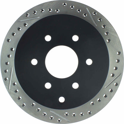 StopTech Sport Drilled/Slotted Brake Rotor; Rear Left