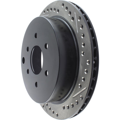 StopTech Sport Drilled/Slotted Brake Rotor; Rear Left