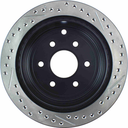 StopTech Sport Drilled/Slotted Brake Rotor; Rear Right