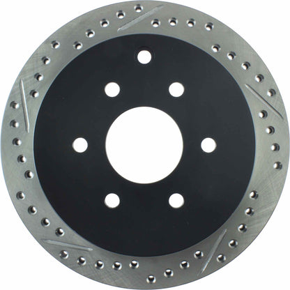 StopTech Sport Drilled/Slotted Brake Rotor; Rear Right