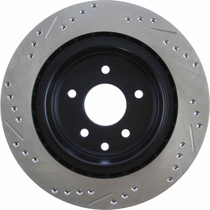 StopTech Sport Drilled/Slotted Brake Rotor; Rear Left