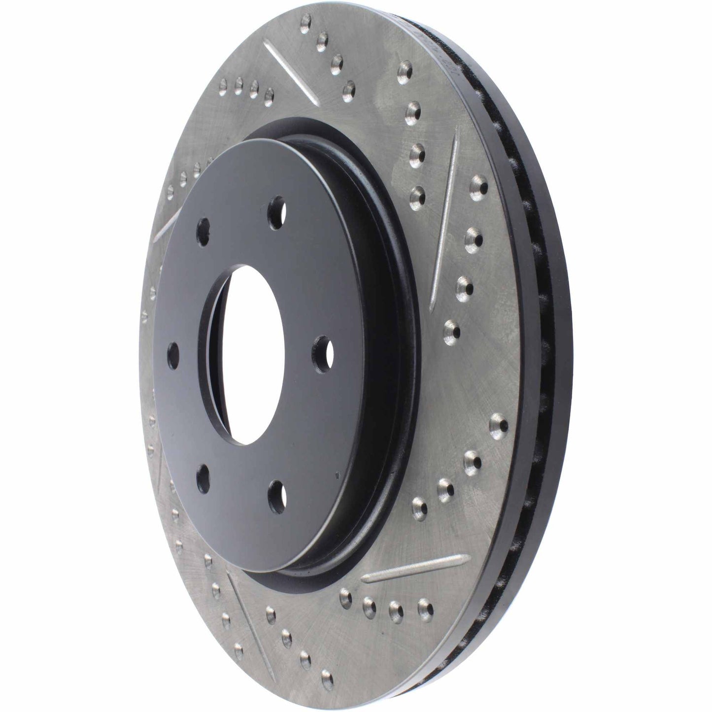 StopTech Sport Drilled/Slotted Brake Rotor; Front Left