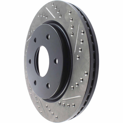StopTech Sport Drilled/Slotted Brake Rotor; Front Left