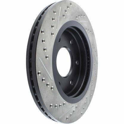 StopTech Sport Drilled/Slotted Brake Rotor; Front Left