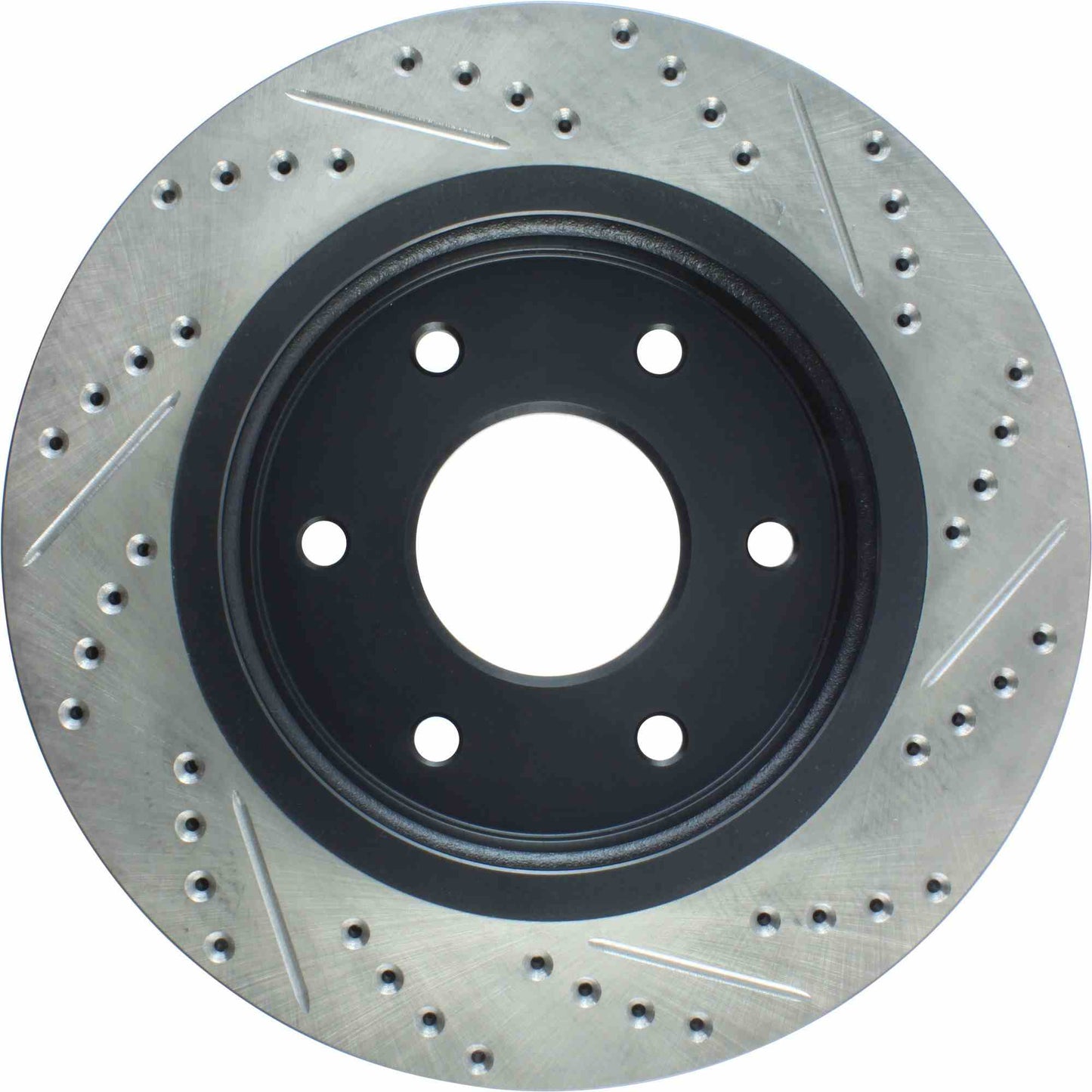 StopTech Sport Drilled/Slotted Brake Rotor; Front Right