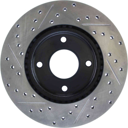 StopTech Sport Drilled/Slotted Brake Rotor; Front Left