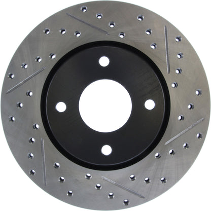 StopTech Sport Drilled/Slotted Brake Rotor; Front Left
