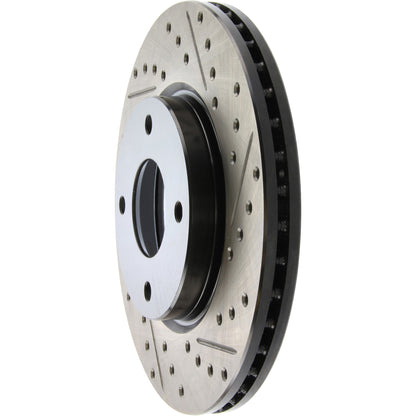 StopTech Sport Drilled/Slotted Brake Rotor; Front Left