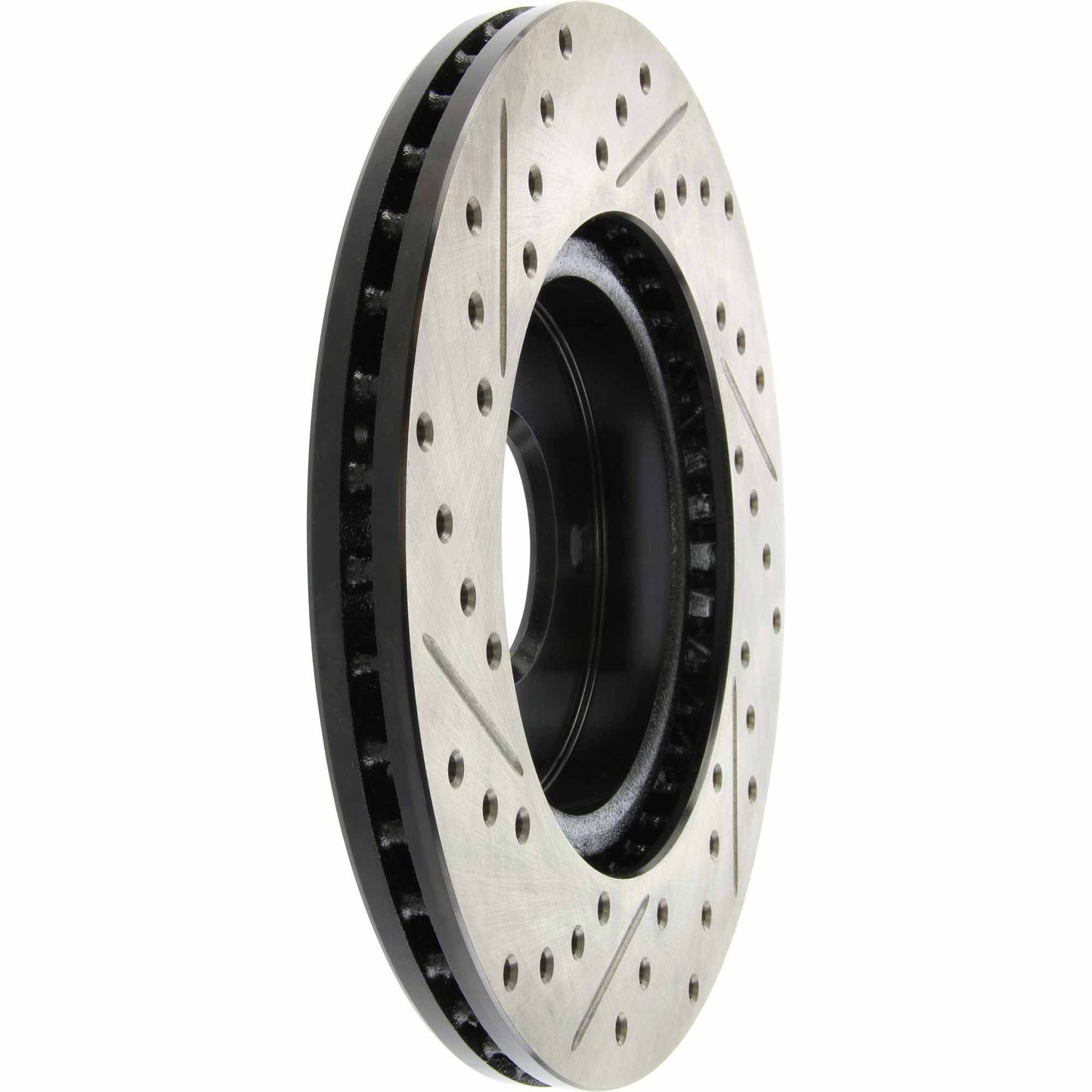 StopTech Sport Drilled/Slotted Brake Rotor; Front Left