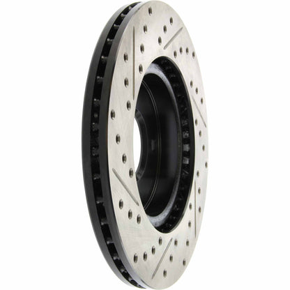 StopTech Sport Drilled/Slotted Brake Rotor; Front Left