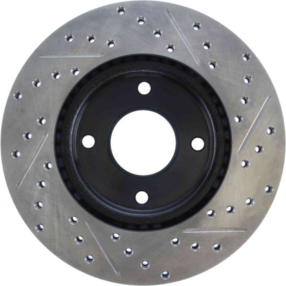 StopTech Sport Drilled/Slotted Brake Rotor; Front Right
