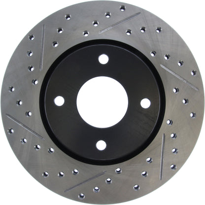 StopTech Sport Drilled/Slotted Brake Rotor; Front Right