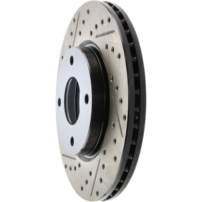 StopTech Sport Drilled/Slotted Brake Rotor; Front Right