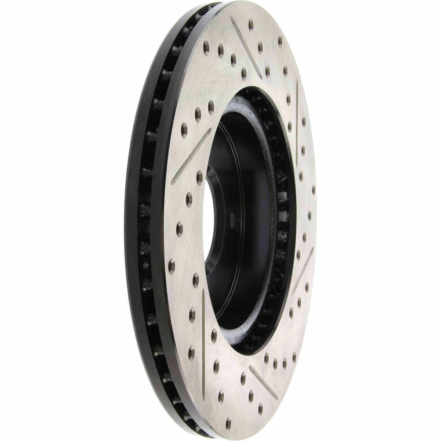 StopTech Sport Drilled/Slotted Brake Rotor; Front Right
