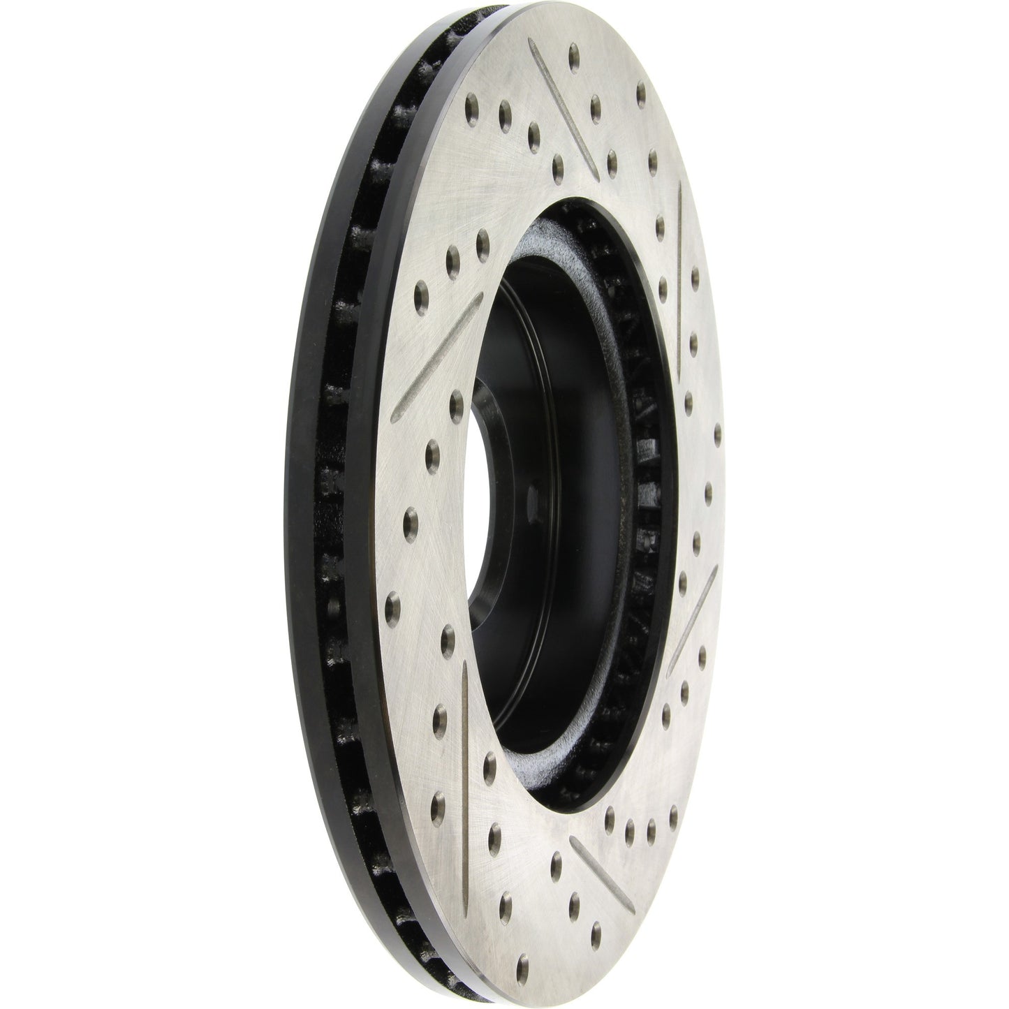 StopTech Sport Drilled/Slotted Brake Rotor; Front Right