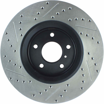 StopTech Sport Drilled/Slotted Brake Rotor; Front Left