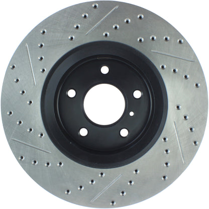 StopTech Sport Drilled/Slotted Brake Rotor; Front Left