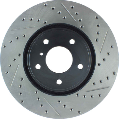 StopTech Sport Drilled/Slotted Brake Rotor; Front Left