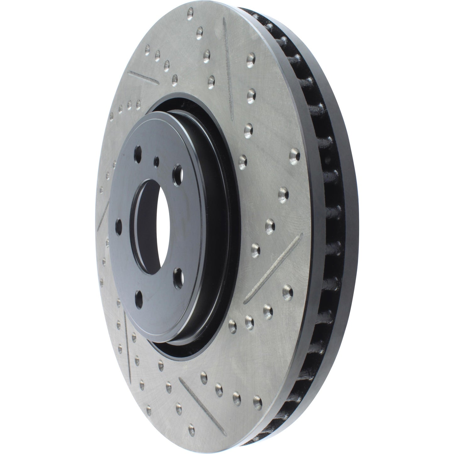 StopTech Sport Drilled/Slotted Brake Rotor; Front Left