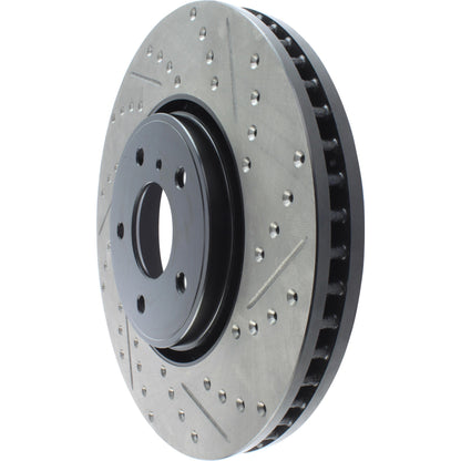 StopTech Sport Drilled/Slotted Brake Rotor; Front Left